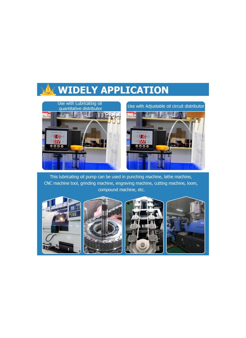 Generic - Automatic Lubricating Oil Pump 2 L Digital Numerical Control Electromagnetic Lubrication Pump Oiler CNC Oil Pump Lathe Oiler 110V - Image 1
