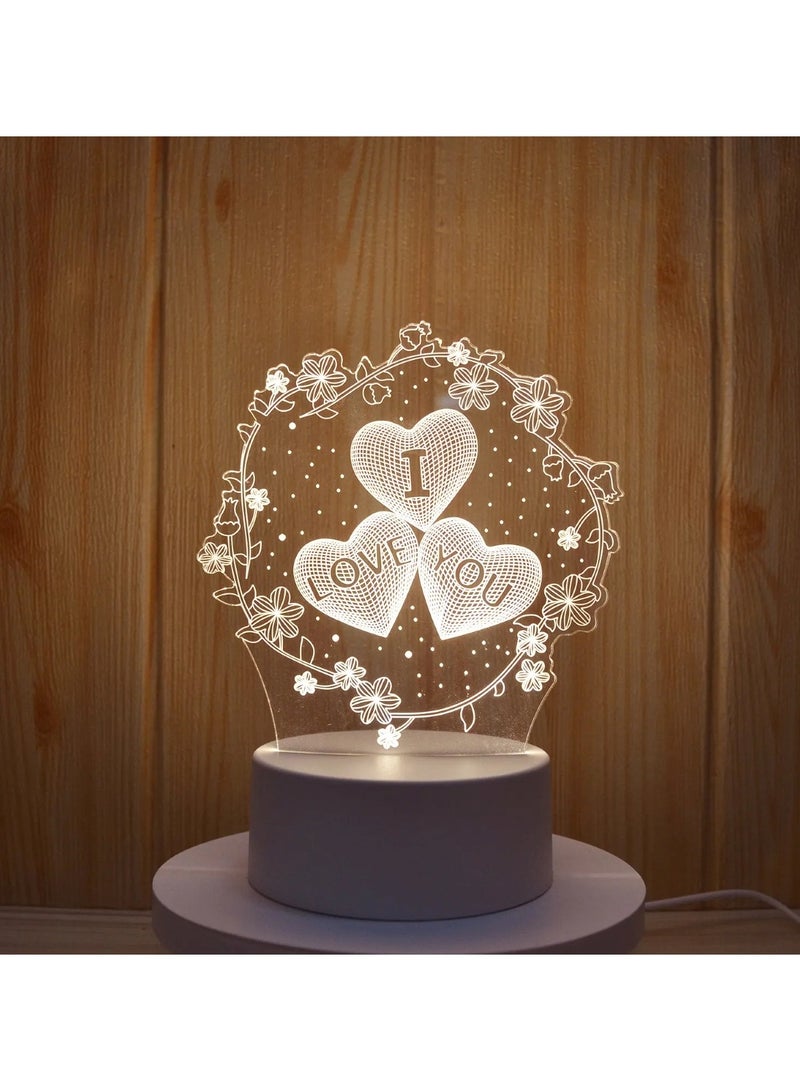 Huitich White LED I Love You Lamp Romantic Illumination - Top Trending Gift - Image 1