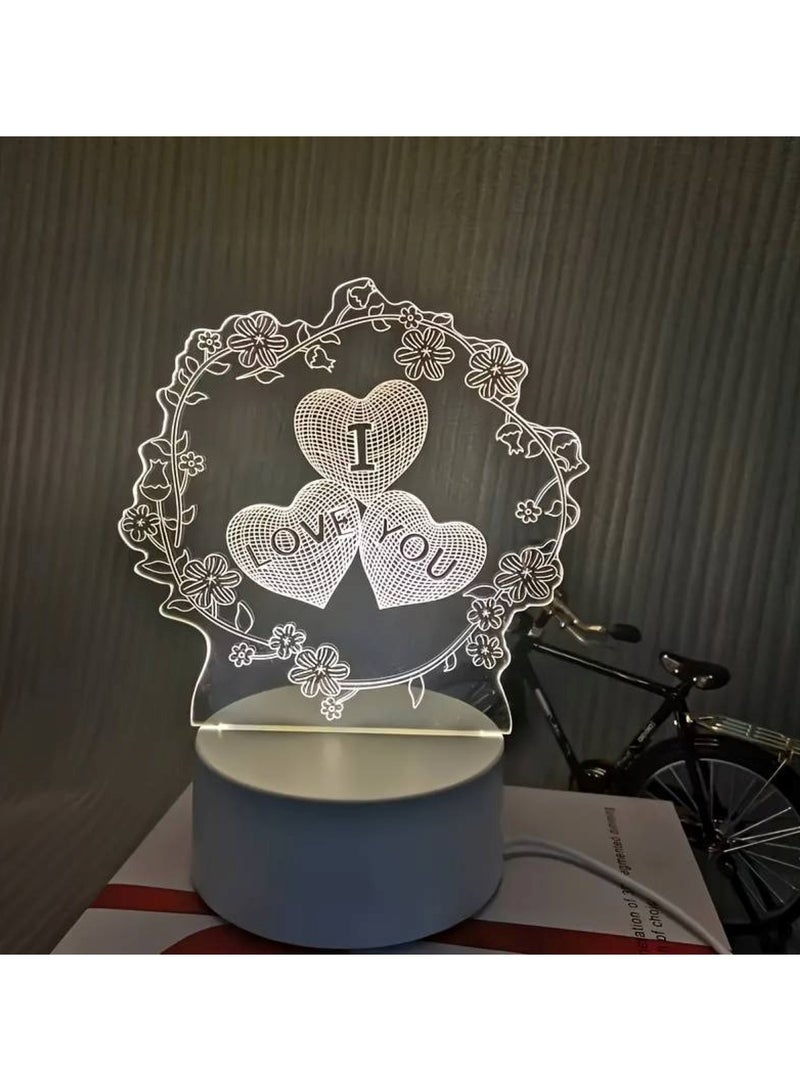 Huitich White LED I Love You Lamp Romantic Illumination - Top Trending Gift - Image 2