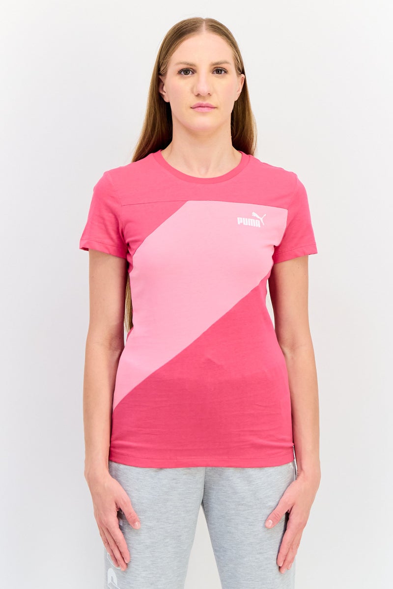 PUMA Women Sportswear Fit Short Sleeve Outdoor T-Shirt, Pink - Image 1