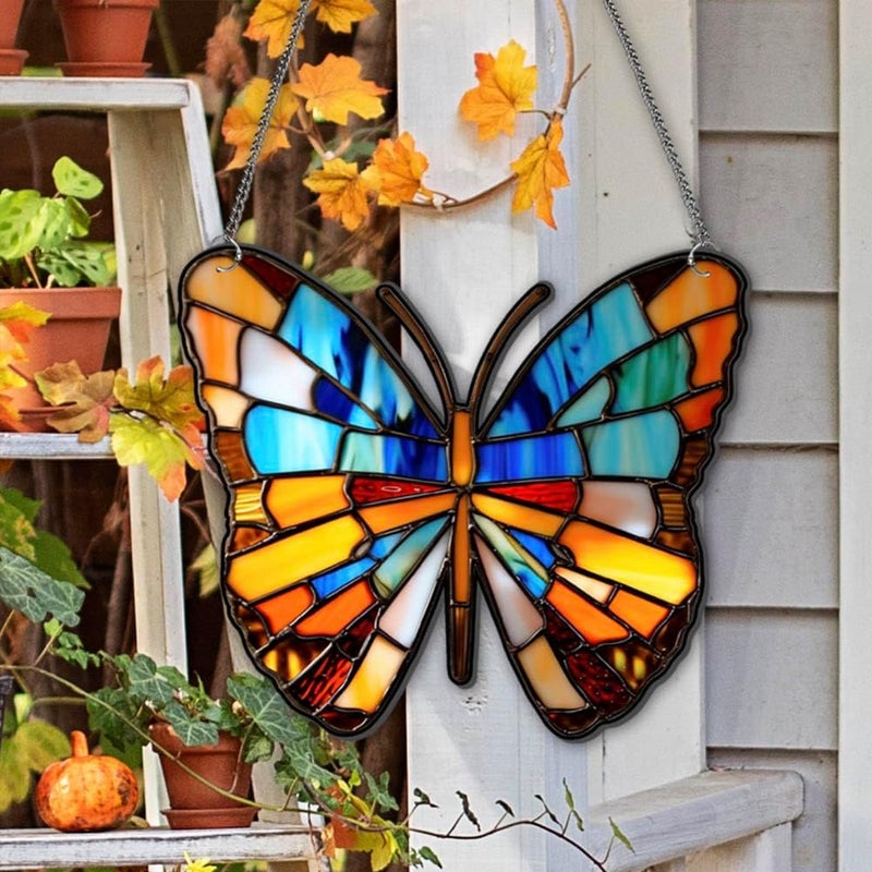 Yangshine Butterfly Acrylic Window Decoration Stained Suncatcher for Window, Patio, Wall, Home and Garden - Image 3