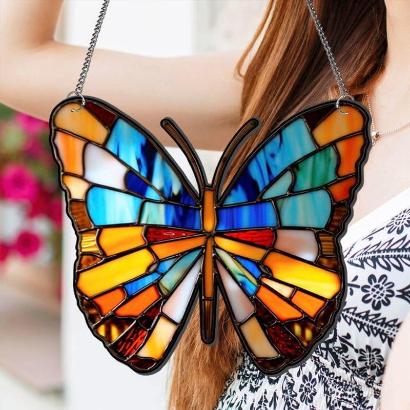 Yangshine Butterfly Acrylic Window Decoration Stained Suncatcher for Window, Patio, Wall, Home and Garden - Image 5