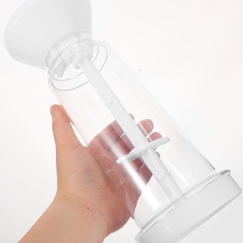 VICASKY Semi-automatic Cup Flour Sifter with Fine Mesh, White Plastic Handheld Flour Duster and Sugar Powder Sieve for Home Baking and Kitchen Use - Image 4
