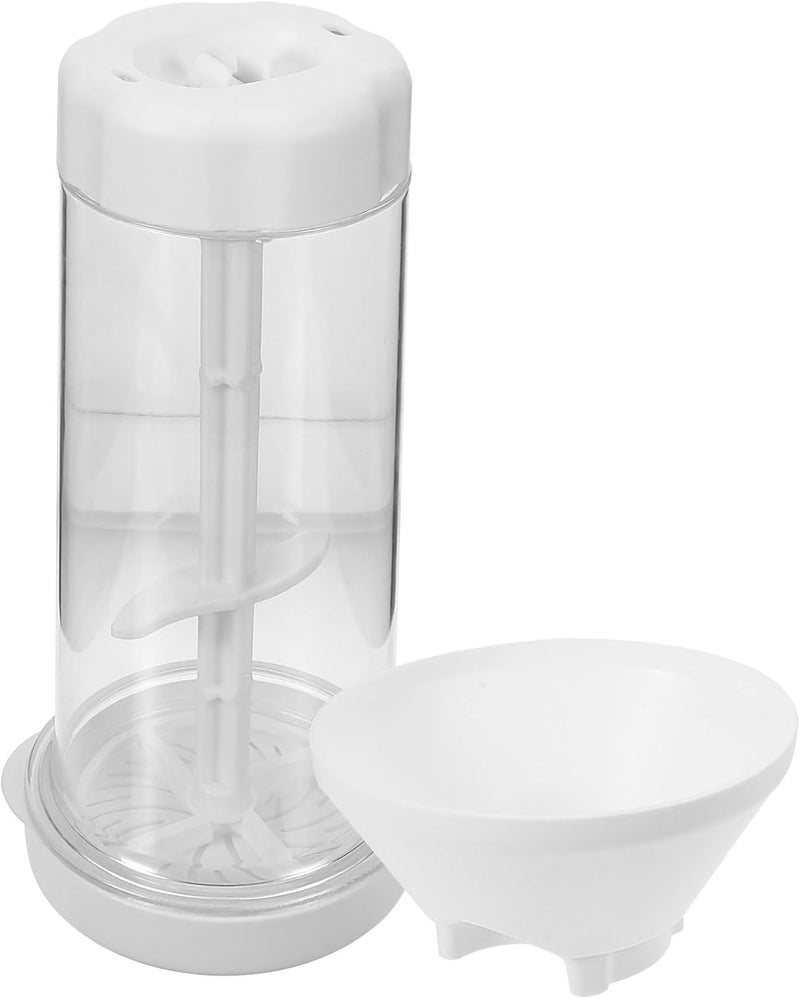 VICASKY Semi-automatic Cup Flour Sifter with Fine Mesh, White Plastic Handheld Flour Duster and Sugar Powder Sieve for Home Baking and Kitchen Use - Image 1