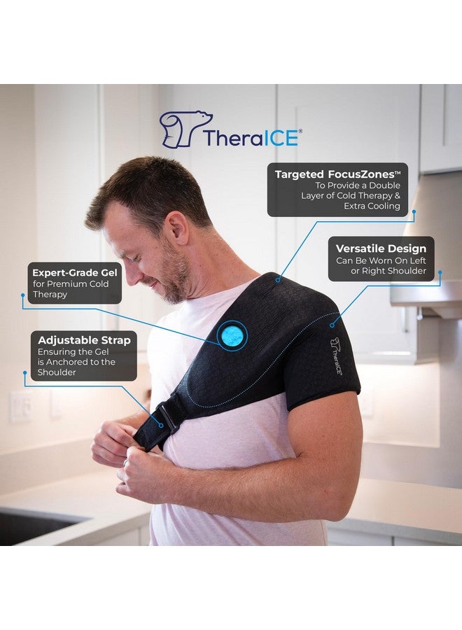 TheraICE TheraICE Shoulder Ice Pack Wrap/Reusable Ice Pack for Rotator Cuff & Shoulder Pain Relief Cold Therapy Compression/FocusZone Technology with Extra Cooling Support for Targeted Pain Relief - Image 2