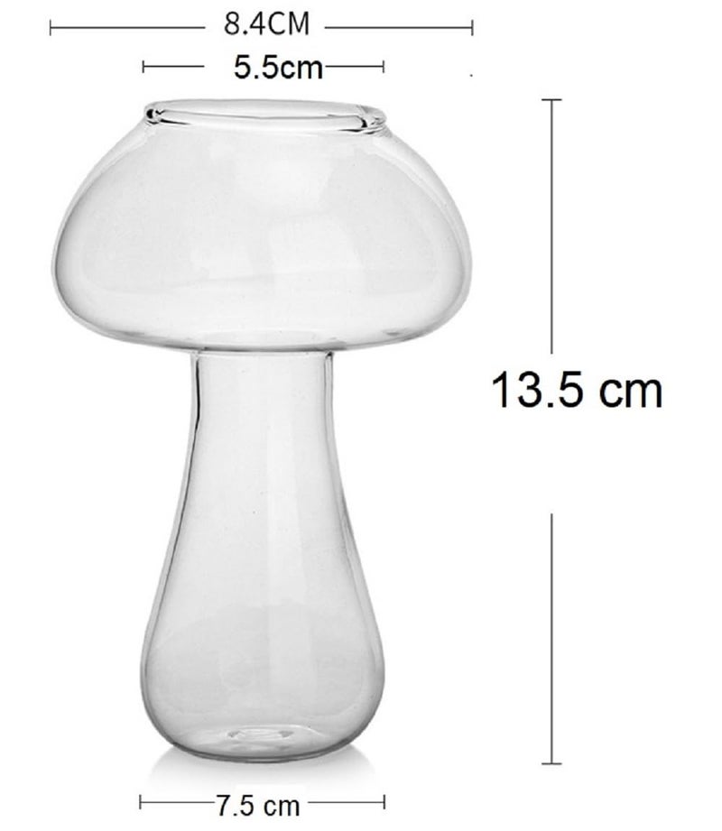 Melbify Melbify Mushroom Cocktail Glass with Free Straw Set of 2 300 Ml Fancy Creative Designer Unique Stylish Quirky Cocktail Glass Transparent  - Image 4