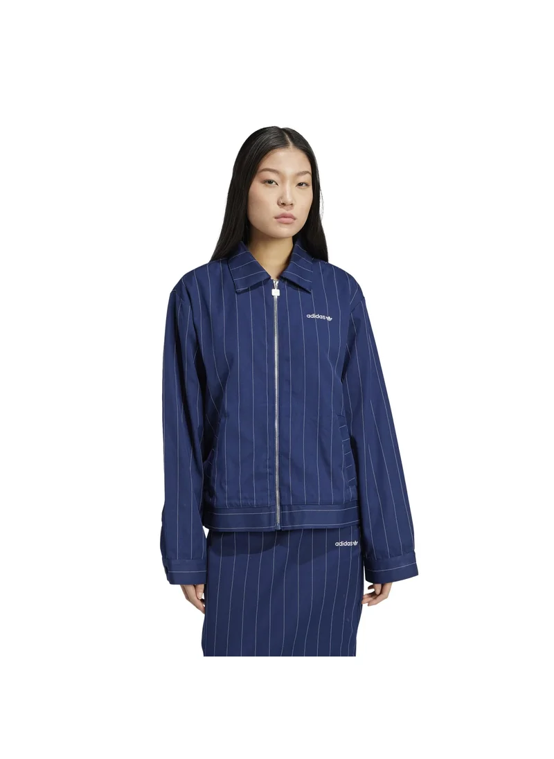 اديداس adidas PINSTRIPE H JKT Blue Originals Women JACKETS