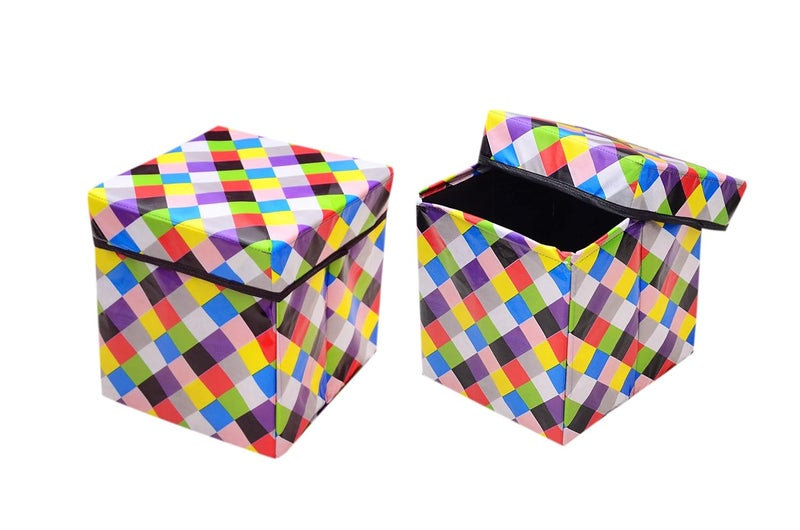 Cool Dealzz Cool Dealzz PVC Waterproof Foldable Storage Box Cum Stool for Living RoomOfficeKitchen - Image 1