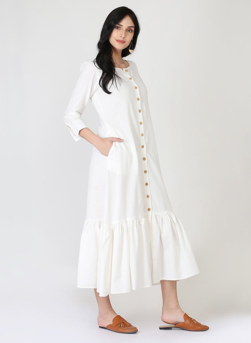 Abhishti Ruffled Button-Down Dress  - Image 2