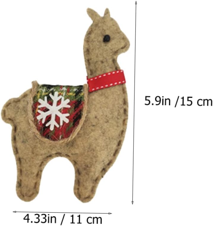 klarako 4pcs Christmas Cartoon Decoration Hanging Ornaments Lovely Creative Xmas Alpaca Pendant Dolls Pendants Decorative - Image 4