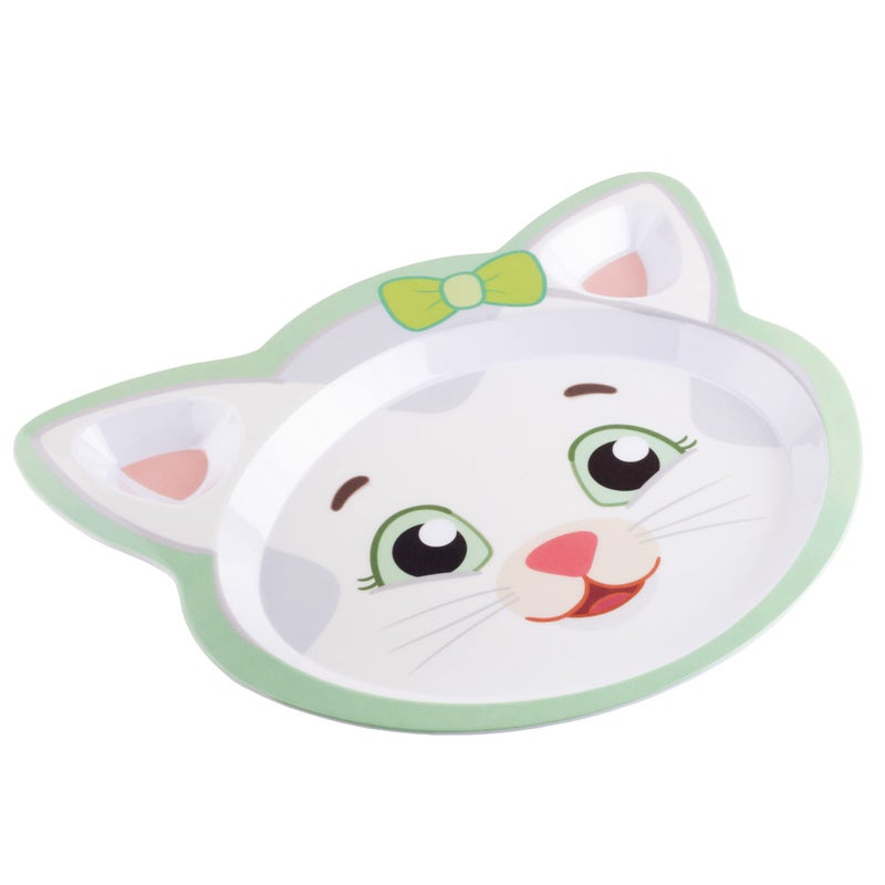 SCS Direct 4 Daniel Tiger Mealtime Feeding Plates -Cute Dishes for Kids w/ Daniel Tiger, Trolley, Katerina Kitty Cat & Elaina - Divided Compartments for Portion Control & Healthy Eating, Dishwasher Safe - Image 5