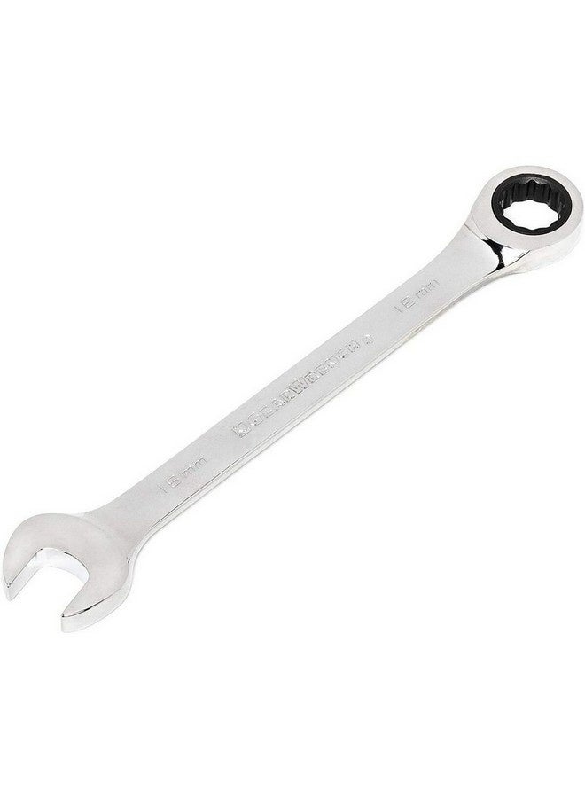 GearWrench 72-Tooth 12-Point Ratcheting Combination Wrench Silver 18 mm 9118D - Image 1
