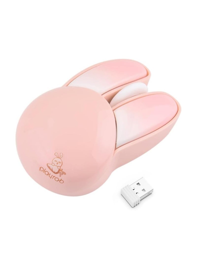 General Cordless Silent Mouse, Cute Rabbit Design, 2.4G Slim Cordless Mouse for Chromebook, PC, Laptop, Notebook Optical Mouse Wireless  - Image 1