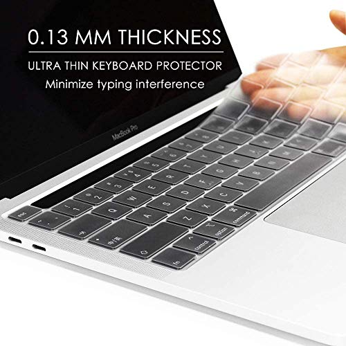 Oaky TPU Ultra Thin Keyboard Protector Waterproof Dust-Proof Skin Cover Compatible with MacBook Pro 16 Inch 2019-2020 Release Model A2141 for MacBook Pro 16 Inch - Clear - Image 3
