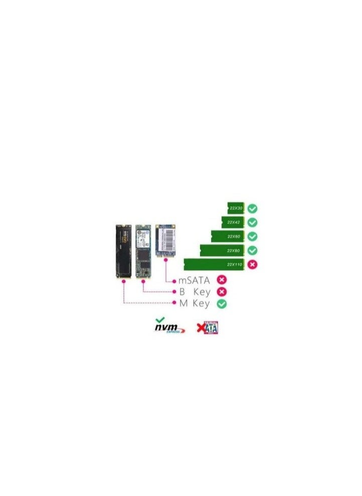 ماركة غير محددة - علبة شفافة m.2 SSD مع قارئ لبروتوكول SATA/M.2 ثنائي NGFF إلى USB3.1 عالي  السرعة - Image 1