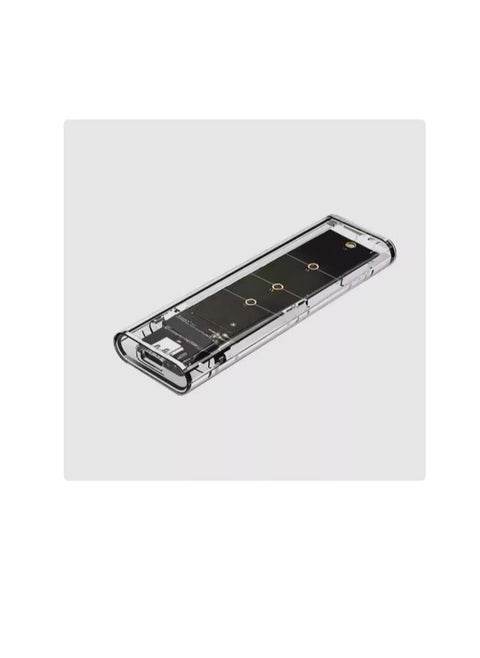 علبة شفافة m.2 SSD مع قارئ لبروتوكول SATA/M.2 ثنائي NGFF إلى USB3.1 عالي  السرعة