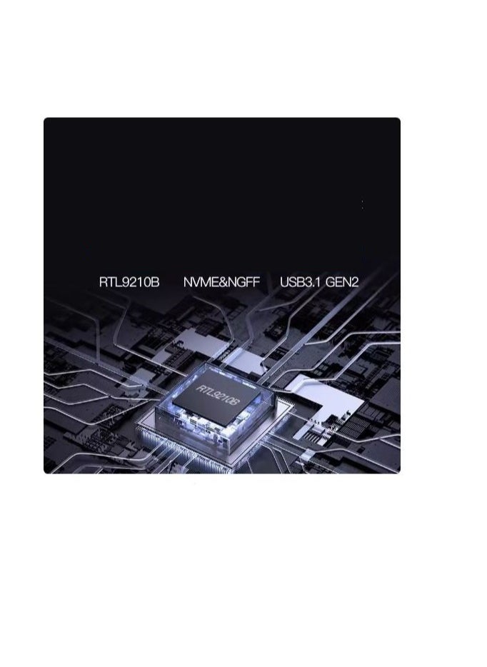 Generic Transparent m.2 SSD enclosure SATA/M.2 dual protocol NGFF to USB3.1 high speed hard disk enclosure reader  - Image 5