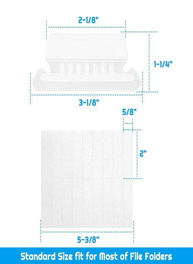selizo File Folder Tabs, Selizo 100 Sets Hanging File Folder Labels 2" Tabs and Inserts for Hanging Files - Image 3