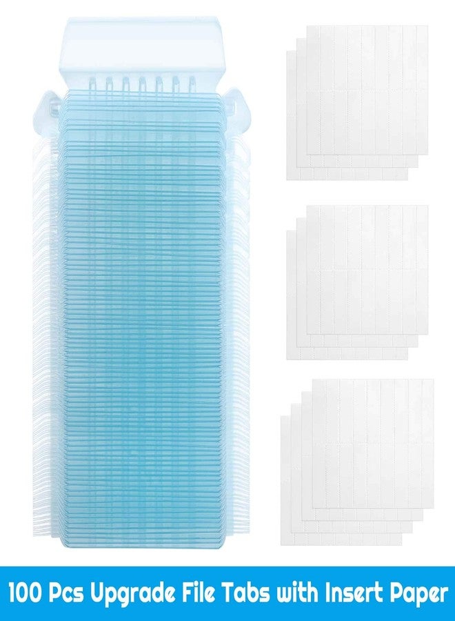 selizo File Folder Tabs, Selizo 100 Sets Hanging File Folder Labels 2" Tabs and Inserts for Hanging Files - Image 2