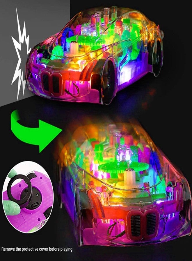 BBD kitchen shop Plastic Concept Racing Car for Kids, Bump and Go Car Toy with 360 Degree Rotating Universal Wheel, Gear Simulation Car with Flashing Lights and Exciting Music (Multicolor) - Image 3