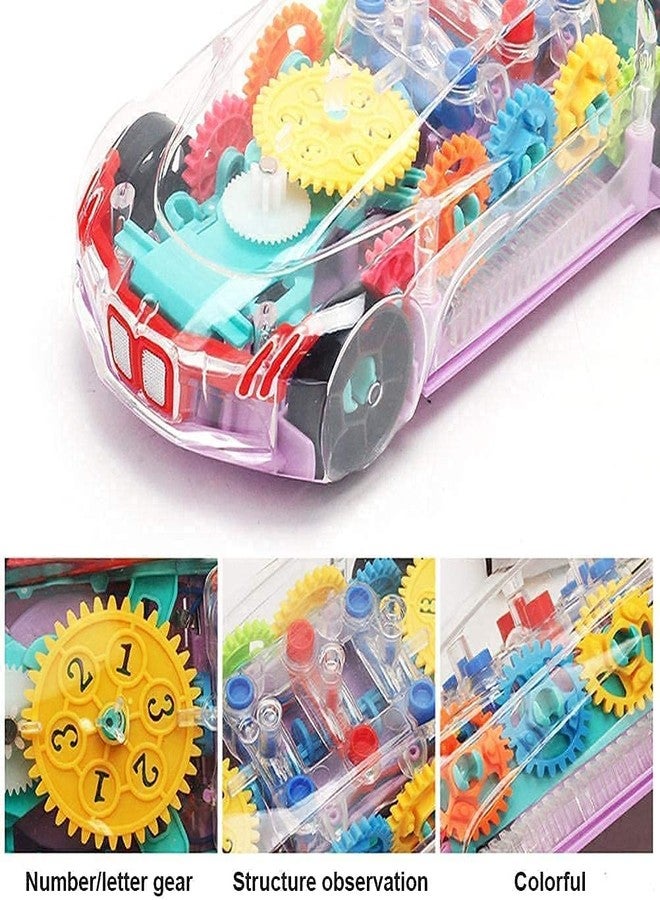 BBD kitchen shop Plastic Concept Racing Car for Kids, Bump and Go Car Toy with 360 Degree Rotating Universal Wheel, Gear Simulation Car with Flashing Lights and Exciting Music (Multicolor) - Image 4