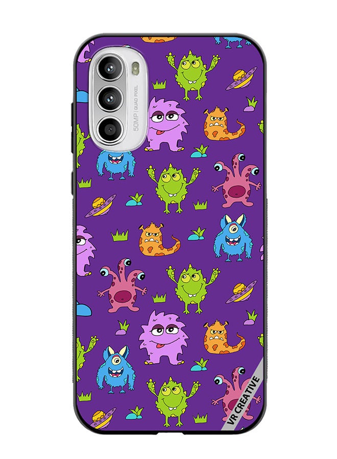 VR CREATIVE Protective Case Cover For Motorola Moto G82 Monsters Cartoon Design Multicolour - Image 1