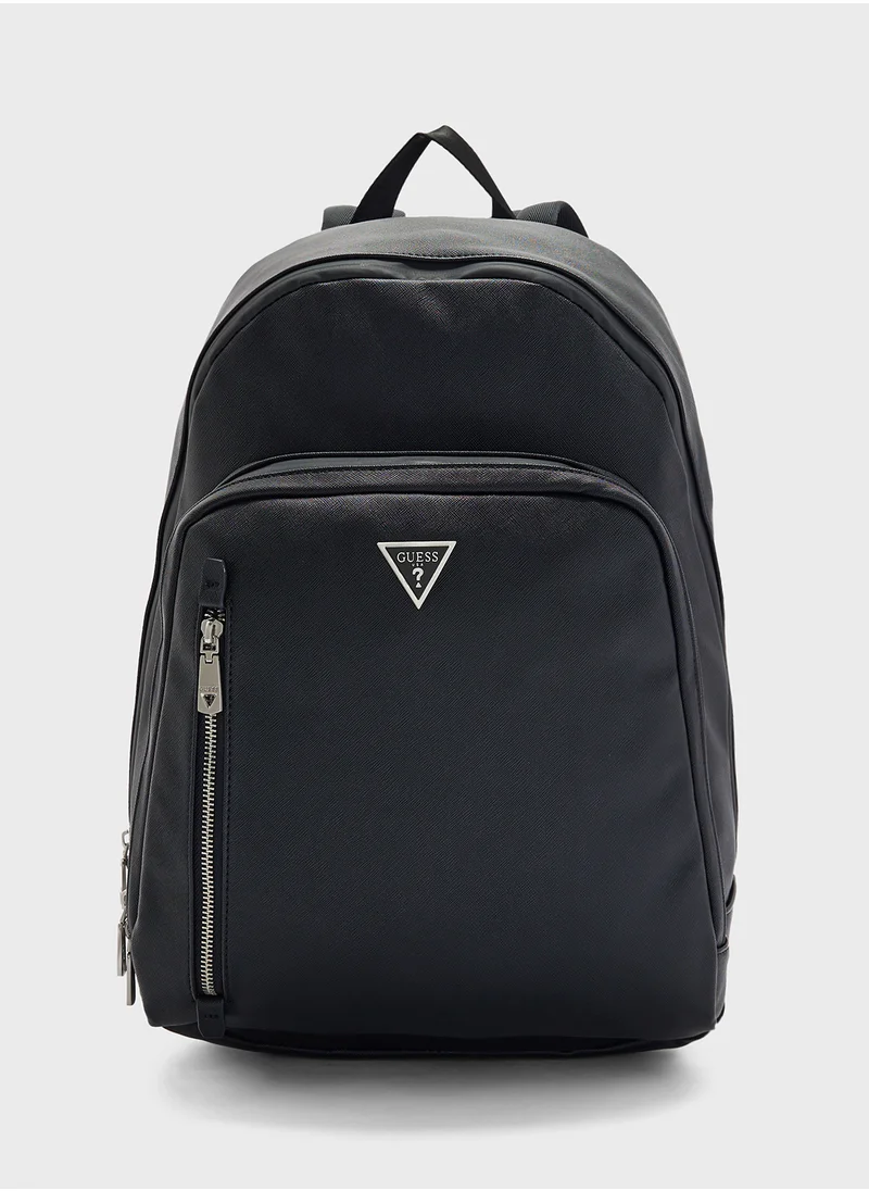 جس Logo Zip Over Backpack