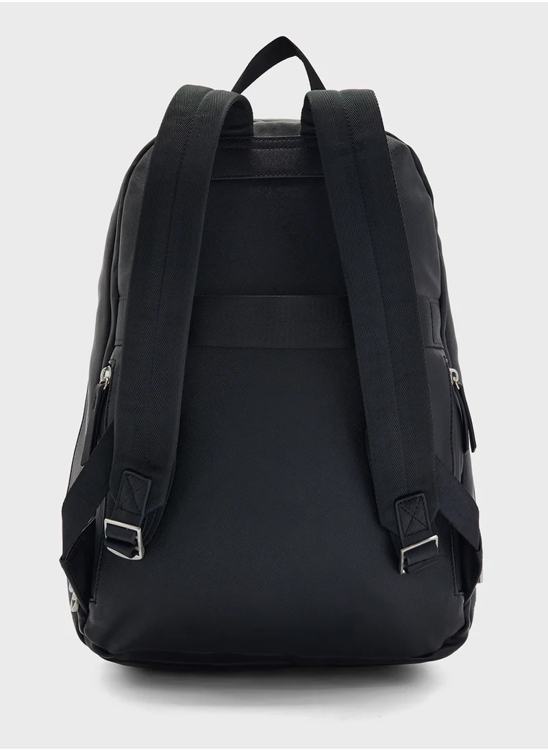 جس Logo Zip Over Backpack