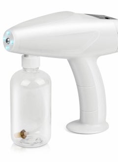 Disinfectant Fogger,Handheld Rechargeable Nano Spray Gun,Touch Screen Portable Atomizer Sprayer，250ml，White