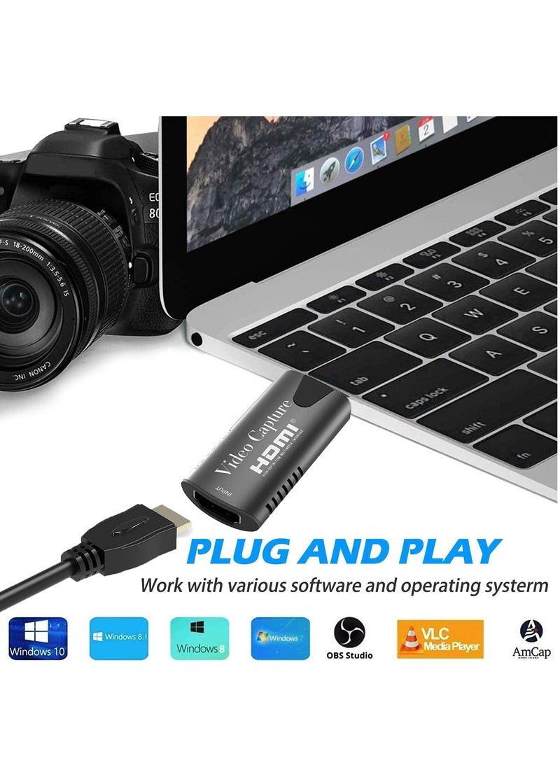 joyzzz - 4K HDMI Video Capture Card, HDMI to USB 3.0 Record Capture Device, 1080P 60FPS Record Capture Device Adapter - Image 1