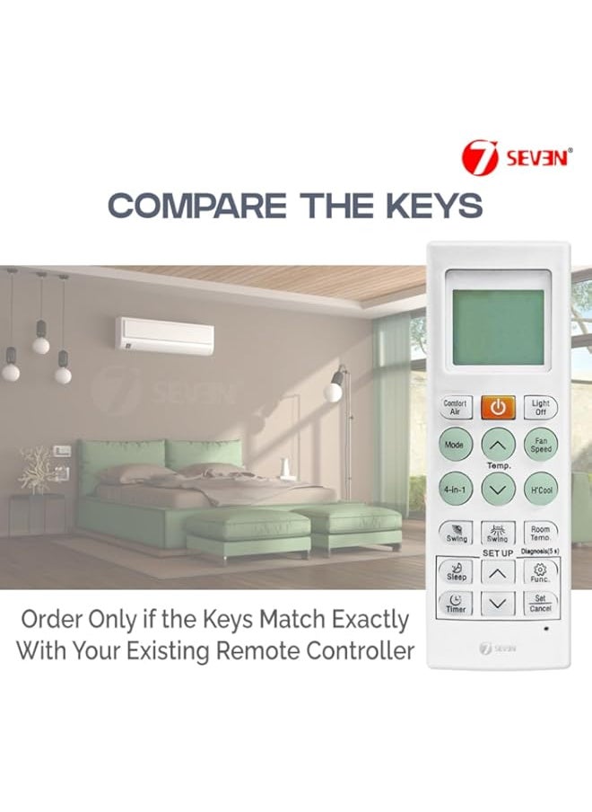 HuHa - 7SEVEN Compatible with Lg Ac Remote Original Model 36K Suitable for Split 1 1.5 2 Ton Window and Cassette Air Conditioner - Image 1