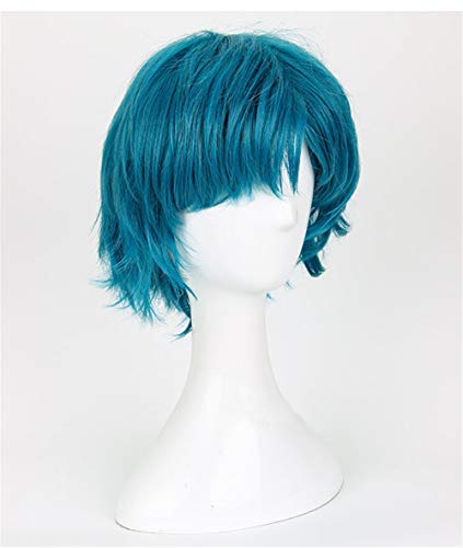 Xingwang Queen Anime Cosplay Wig Short Blue Green Women Girls Party Wigs with Free Cap - Image 3