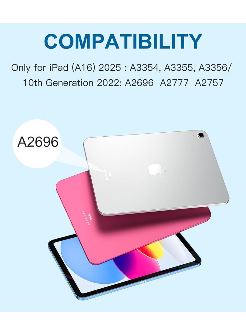 متوافق مع الـ iPad 11th 10th Generation Case مع لوحة المفاتيح ، غطاء فوليو مع حامل قلم رصاص ، لوحة تعقب متعددة اللمس ، 7 ألوان مضاءة خلفية ، لوحة مفاتيح قابلة للفصل لـ iPad (A16) 11th / 10th Gen (Sky Blue) - Image 5