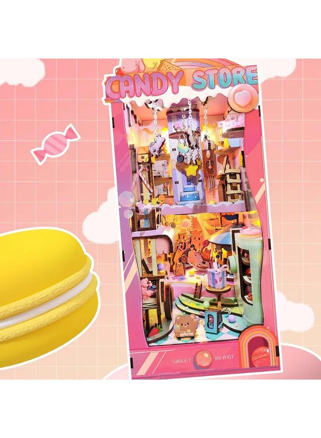 Bluejw Diy Cabin Sweetheart Story 3D Handmade Assembled Book Stand Desktop Decoration Model Toy Birthday Gift - Image 5