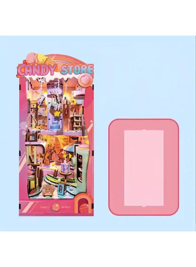 Bluejw Diy Cabin Sweetheart Story 3D Handmade Assembled Book Stand Desktop Decoration Model Toy Birthday Gift - Image 2