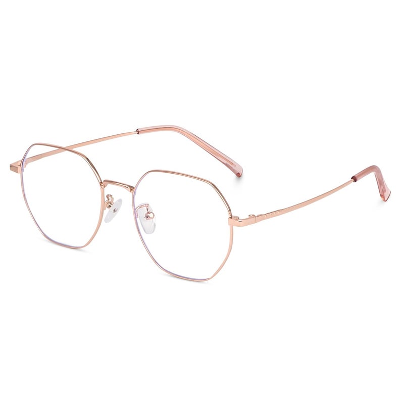 Dervin Zero Power Computer Bluelight Blocking Glasses For Men and Women | Blue Cut Computer Glasses | Full Rim Hexagon Shape Glasses | Anti Glare, Lightweight & Blocks Harmful Rays - Image 1