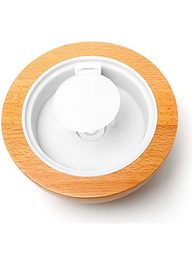 Glass Aromatherapy Essential Oil Diffuser 200Ml Natural Wood Base Desktop Ultrasonic Aroma Diffuse Essential Oil Humidifierled Light Available In 7 Colors Suitable For Home Office Bedroom