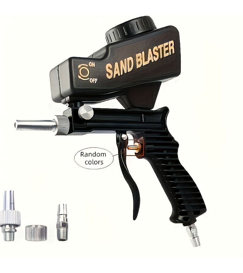 Upgraded Blue Pneumatic Sandblaster Kit With Enhanced Blasting Power Efficiently Removes Rust And Scale Portable Gravity Fed Design Includes Mini Rust Stripping Machine Ideal For Industrial Derusting And Surface Preparation - Image 4