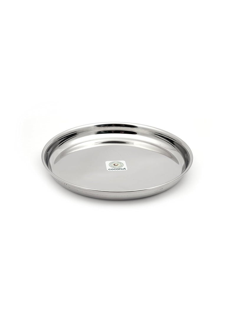 KCL Coconut Stainless Steel Beeding Plate - 6 Qty (Diameter 10.5 Inch) 