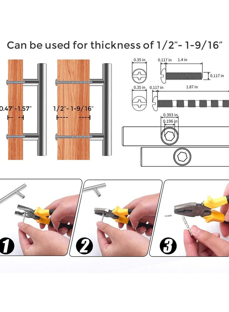 Cabinet Pulls Brushed Nickel Stainless Steel Kitchen Cupboard Handles, 15.5 CM, for Resin Artworks - Image 5