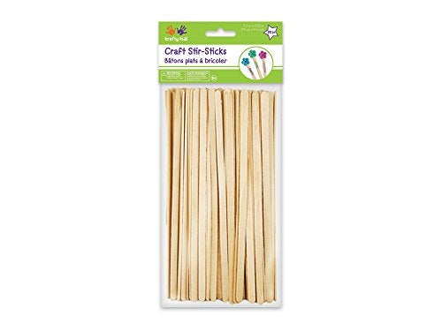 Multicraft Krafty Kids CW520 Craftwood Natural Craft Stir-Sticks, 7.5in by 0.25in, 80-Piece - Image 3