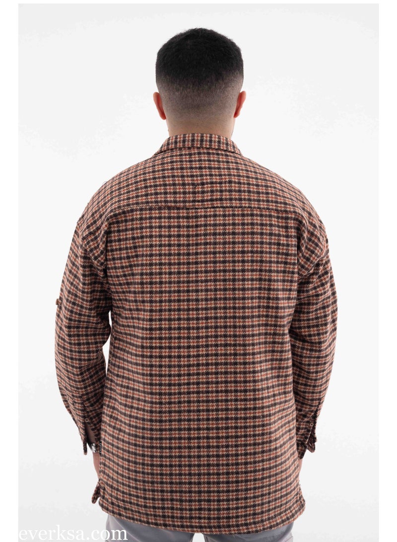 Everest Men's Brown Plaid Jacket  - Image 3