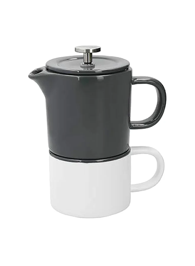 La Cafetiere Dishwasher and Microwave Safe Barcelona French Press Grey and White 400 ml LCBARC41GRY