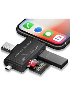 Farraige Farraige® Micro SD Card Reader for Android Type C Lightning USB, Micro SD Card to USB Adapter, USB C SD Card Reader for Camera Memory Card Reader, 7 in 1 SD Card Reader for PC Phone Pads  - Image 1