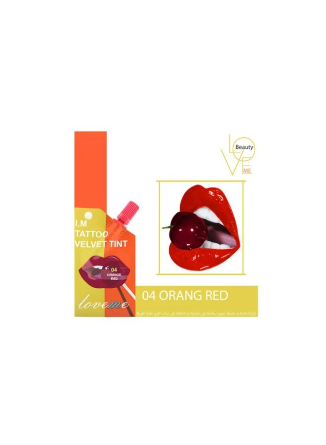 LOVEME Im Tattoo Velvet Tent 04 Orange and Red - Image 2