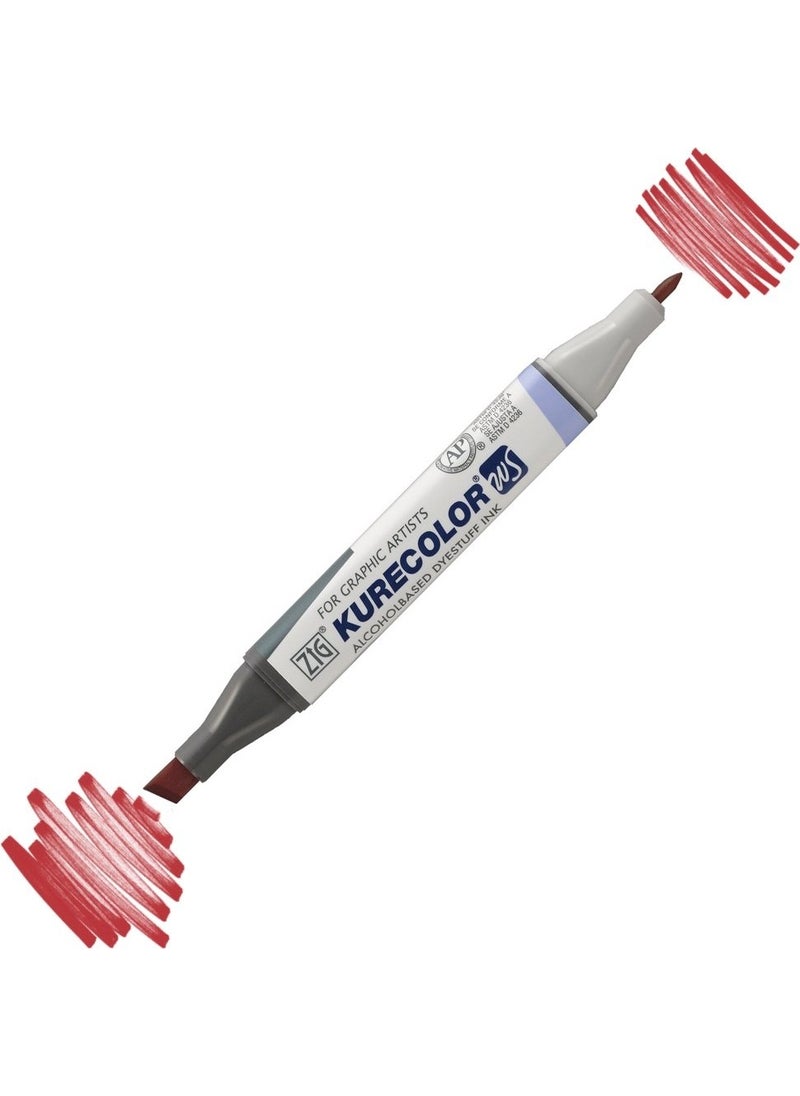 Zig Kurecolor KC3000 Twin S Marker Pen 285 Blood Red  - Image 1