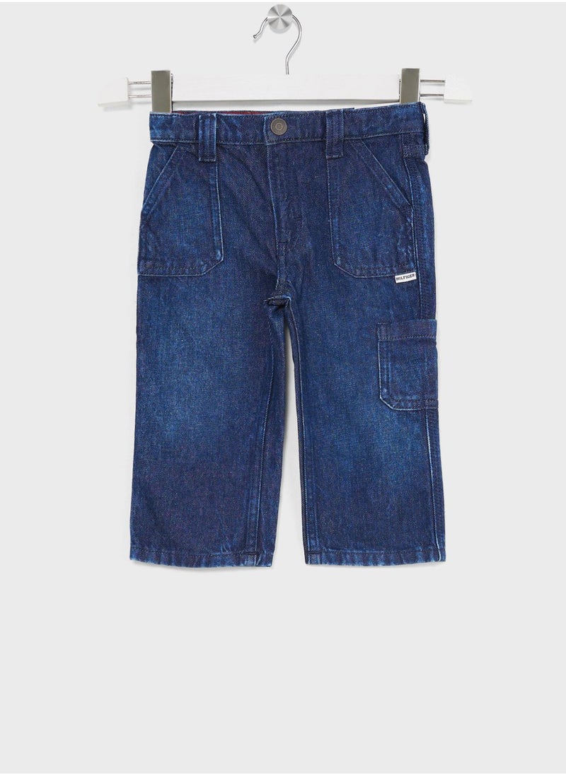 TOMMY HILFIGER Kids Wide Leg Cargo Jeans  - Image 1