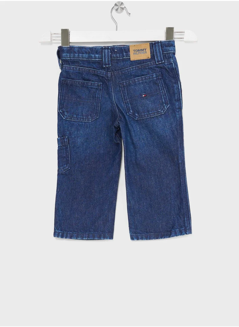 TOMMY HILFIGER Kids Wide Leg Cargo Jeans