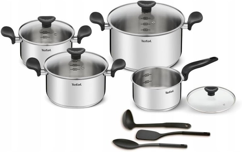 T-fal TEFAL Primary Pot Set, Stainless Steel, Induction, 11 Pieces - Image 1