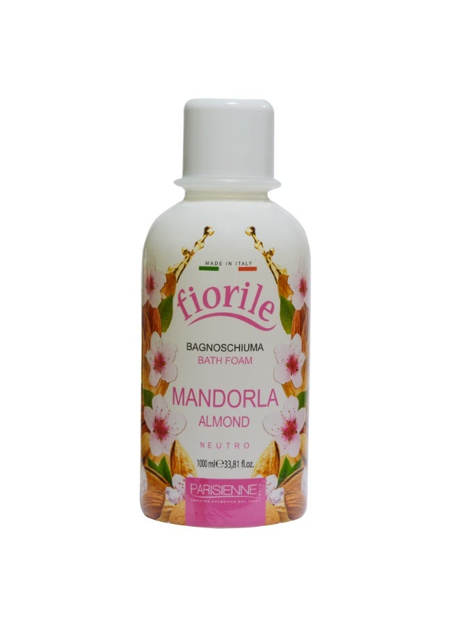 Fiorile Bath Foam Almond 1000ML | Nourishing & Moisturizing Bath Foam | Maintain Soft & Smooth Skin | Daily Use Body Cleanser - Image 1